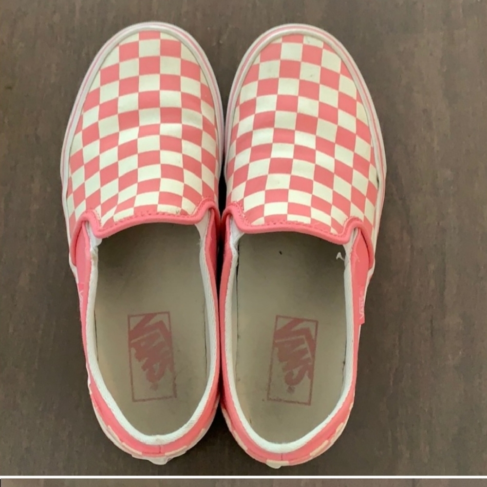 Pink checkered Vans